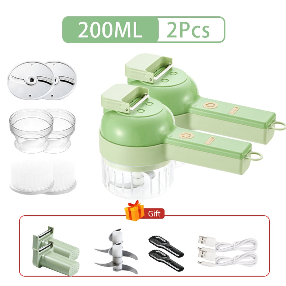 100/250mL Mini Electric Garlic Chopper USB Charging Ginger Masher Machine Sturdy Durable Chili Vegetable Crusher Kitchen Tools