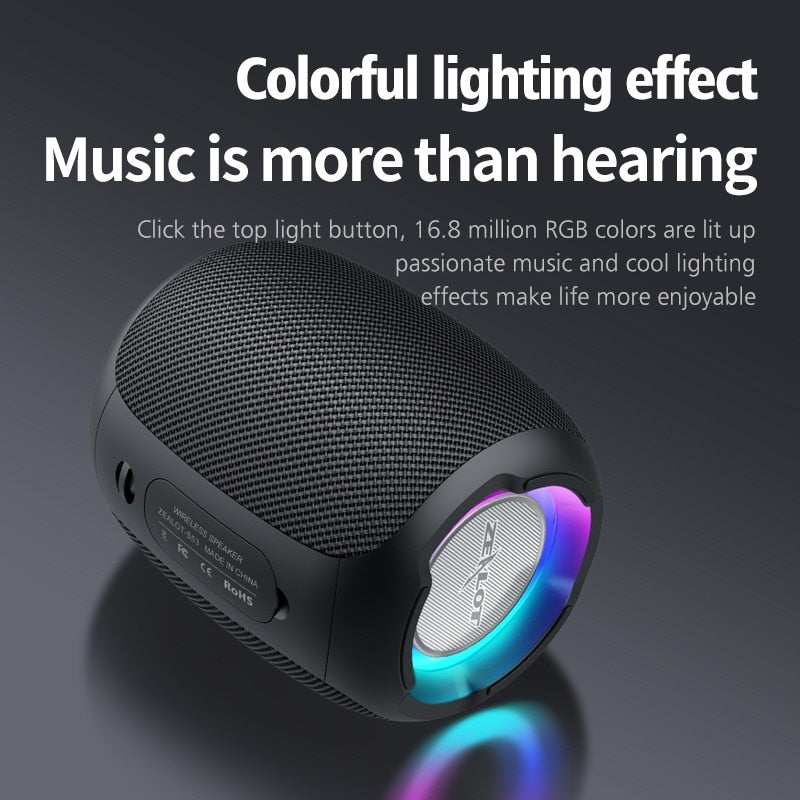 Zealot s53 mini bluetooth speaker portátil sem fio coluna à prova d' água hifi lossless qualidade de som estéreo subwoofer altifalante