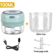 100/250mL Mini Electric Garlic Chopper USB Charging Ginger Masher Machine Sturdy Durable Chili Vegetable Crusher Kitchen Tools