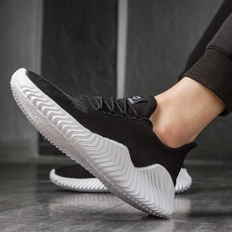sapatos respirável malha branca tênis masculino
