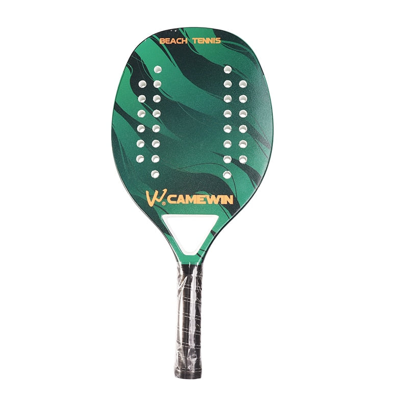 Camewin adulto raquete de tênis de praia de carbono completo profissional