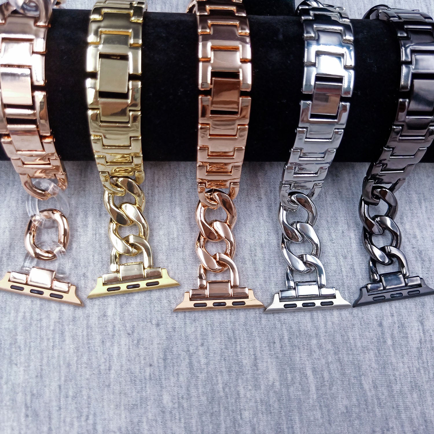 Pulseira feminina de aço inoxidável para apple watch