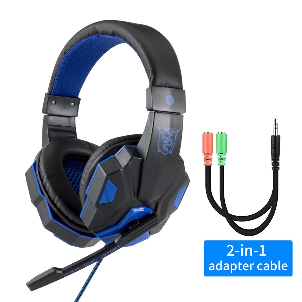 fone gamer Profissional auriculares gamer luz led gaming fones de ouvido gamer para computador ps4 ajustável