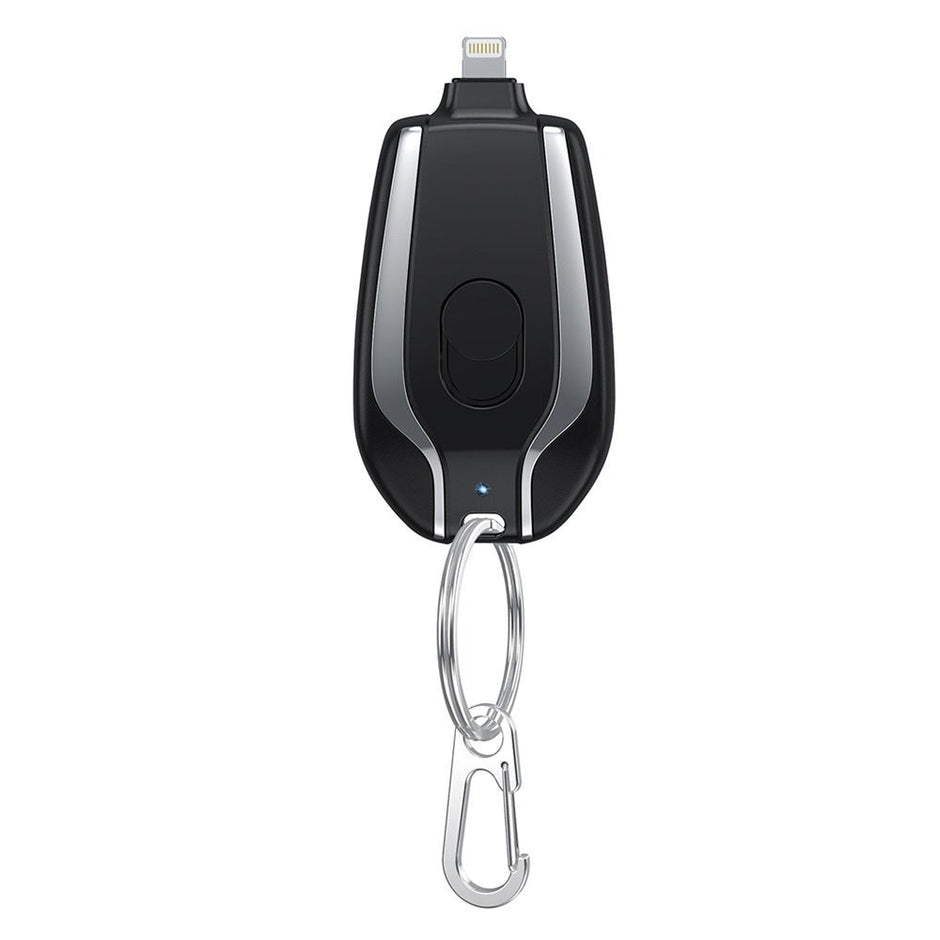 Carregador de porta-chaves portátil | 1500mah tipo-c ultra-compacto mini bateria