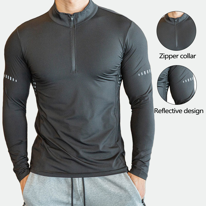 camiseta de fitness apertado manga longa camisa esporte treinamento ginásio jogging sportswear de secagem rápida