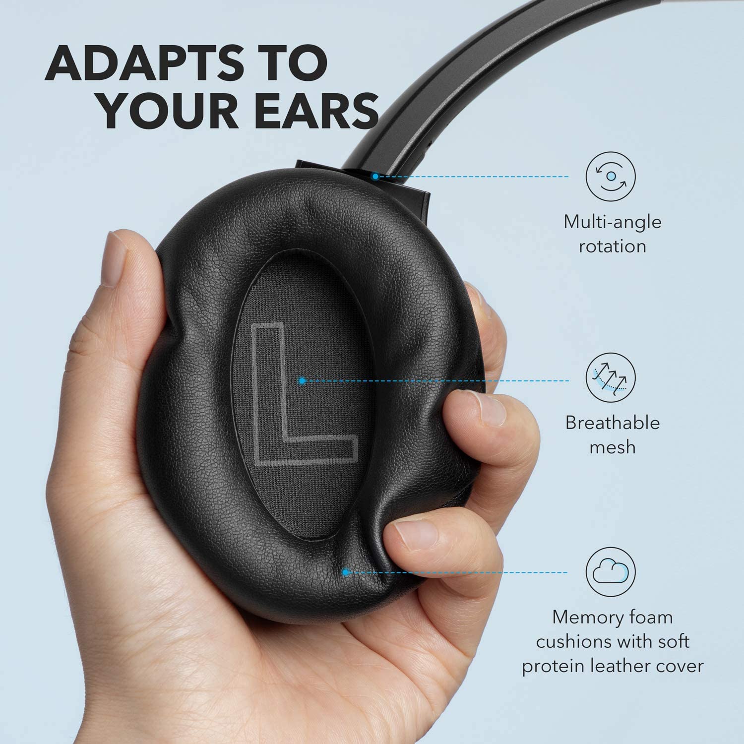 Anker Soundcore Life Q20 híbrido ativo ruído cancelando fone de ouvido sem fio bluetooth