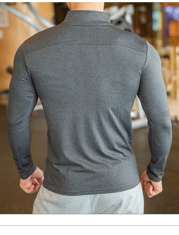 camiseta de fitness apertado manga longa camisa esporte treinamento ginásio jogging sportswear de secagem rápida