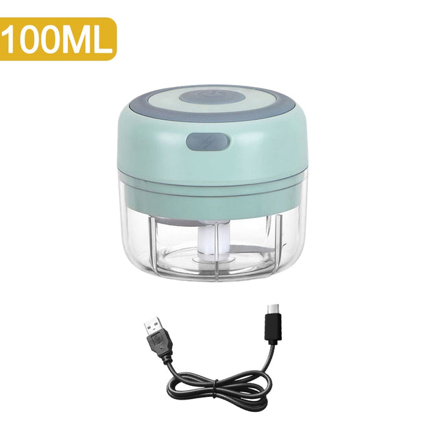 100/250mL Mini Electric Garlic Chopper USB Charging Ginger Masher Machine Sturdy Durable Chili Vegetable Crusher Kitchen Tools