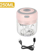 100/250mL Mini Electric Garlic Chopper USB Charging Ginger Masher Machine Sturdy Durable Chili Vegetable Crusher Kitchen Tools