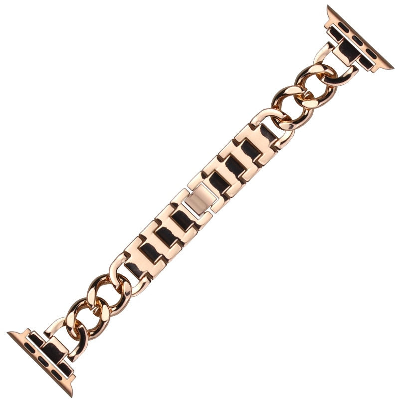 Pulseira feminina de aço inoxidável para apple watch
