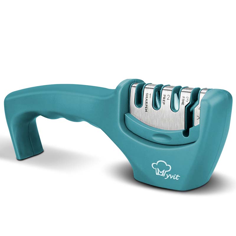 Sharpener de faca 4 em 1 diamante revestido & haste fina faca tesouras