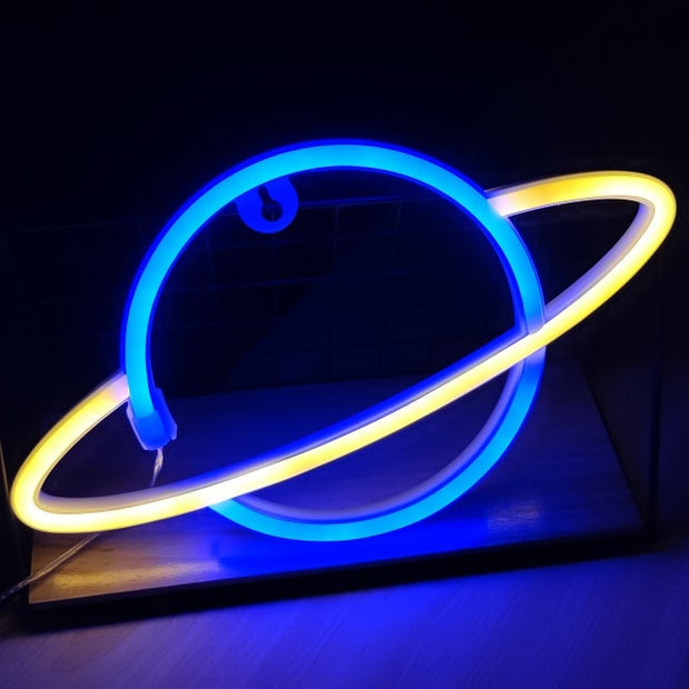 Wandleuchte mit LED-Neonlicht 